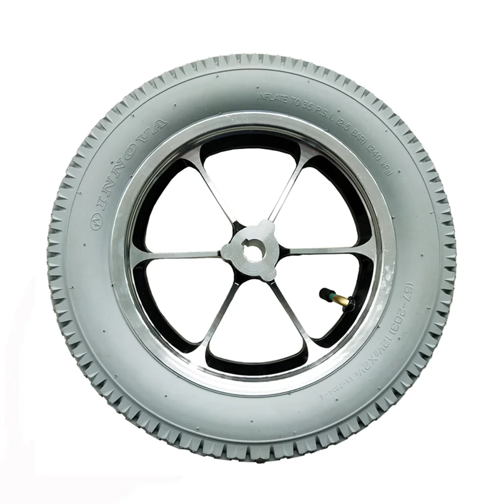 12 дюймов пневматические швартовые кранцы для Алюминиевый обод инвалидных колясок приводное колесо с шпоночным пазом промышленных ворот подшипник людей пожилого возраста