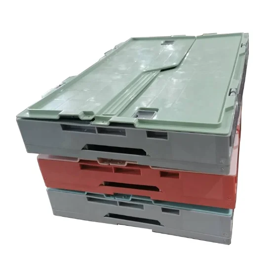 600*400*230mm Cheap Light Duty  Wholesale logistic Injection Molding Foldable Plastic Crate Box