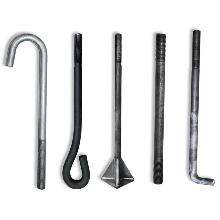 OEM сверхмощный оцинкованный L J 7 Тип болт анкерный крюк простой стальной шестигранный с гайками фундамент