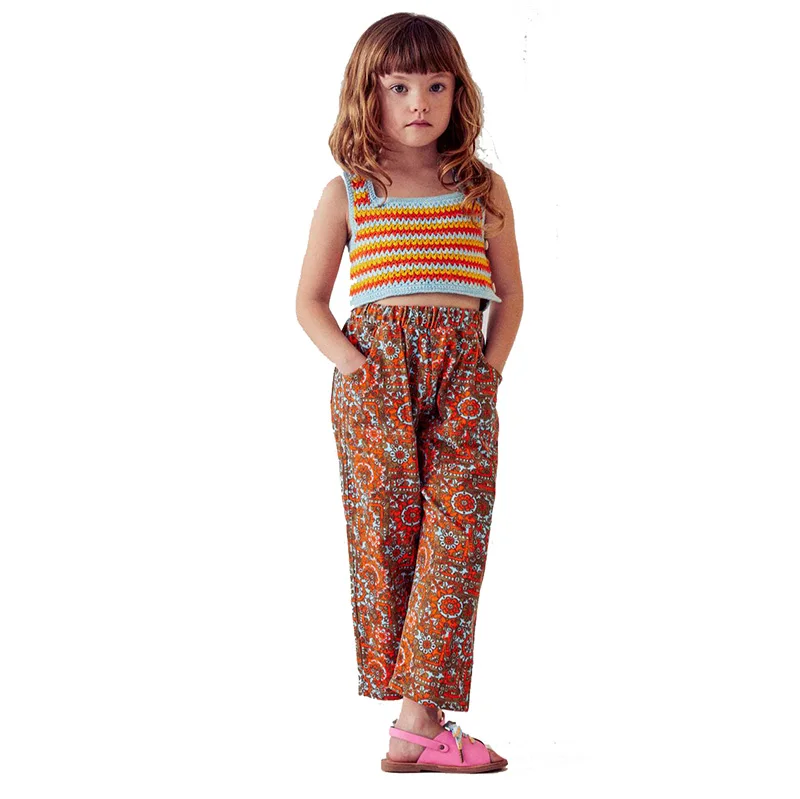 Fashion Girls Sleeveless Clothing Baby Knitted Sweater Suspender Vest Crochet Top Kids for Summer