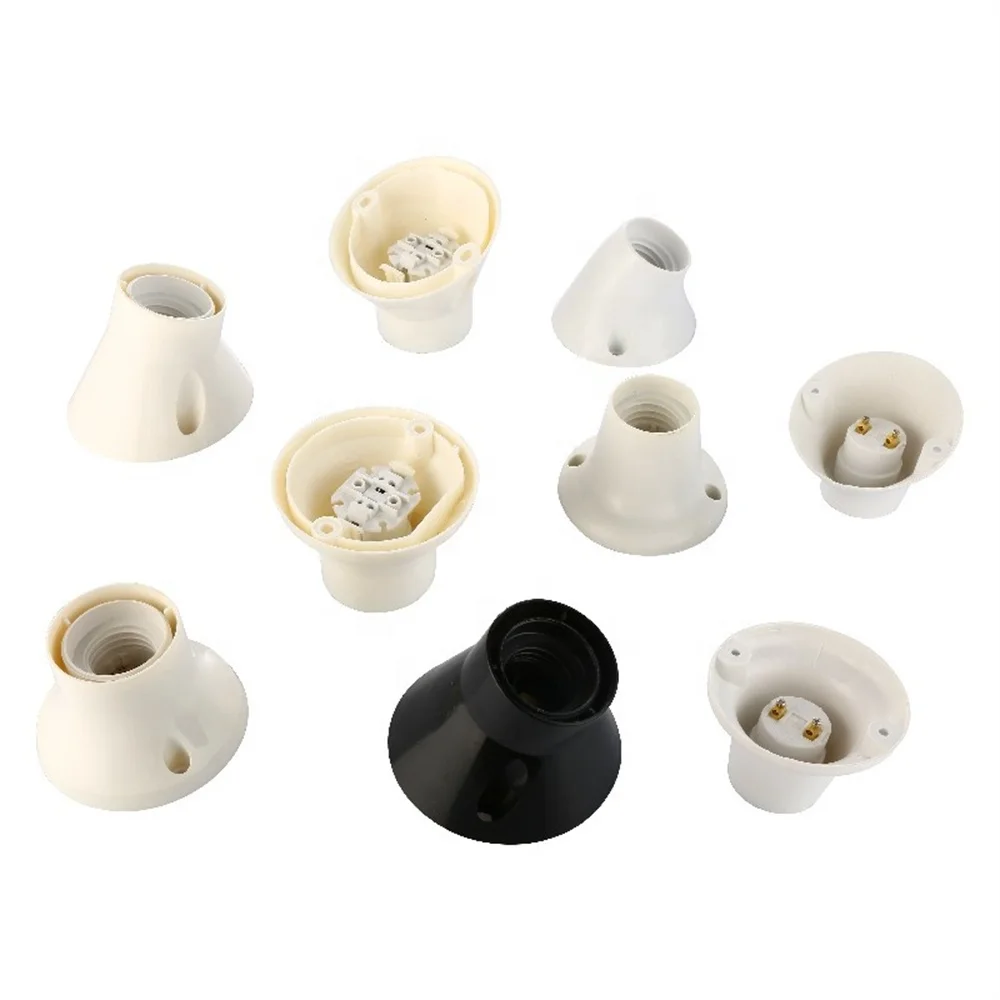 Ceiling Mount Metal Industrial Plastic E27 Socket Lamp Holder