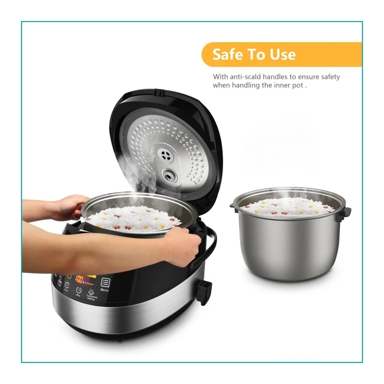
5L Digital timer & Multi function LED Display Programmable All-in-1 Multi rice Cooker 