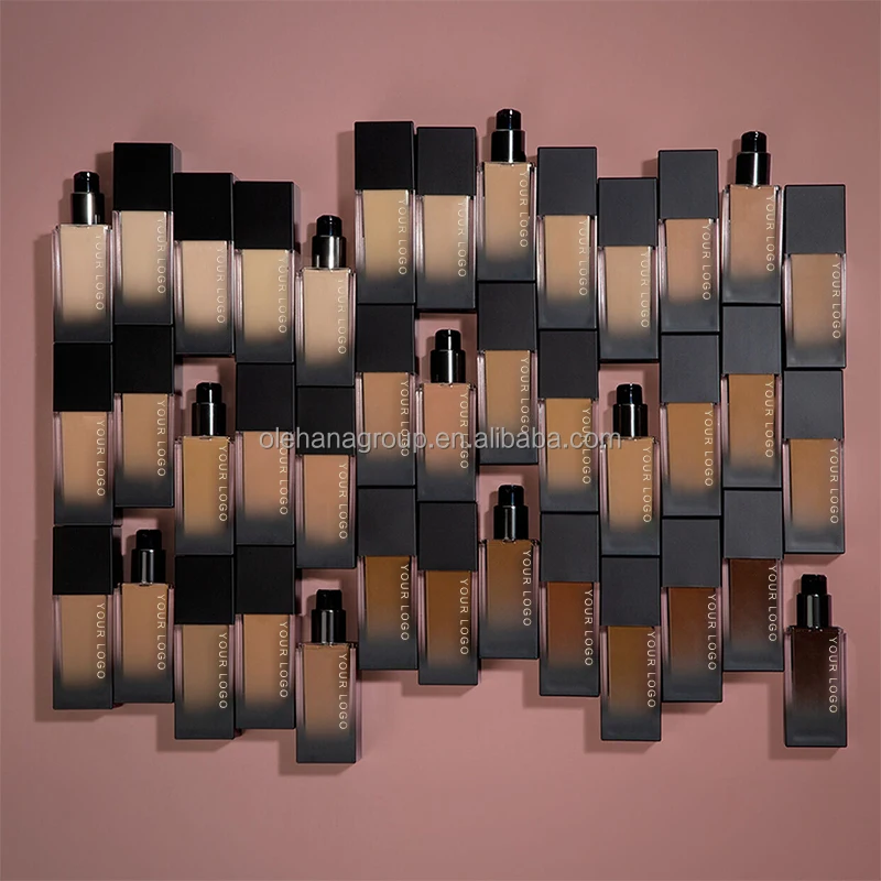 Huad Beauty Natural Foundation Make up Concealer Foundation Matte Natural Waterproof Private Label Makeup Foundation