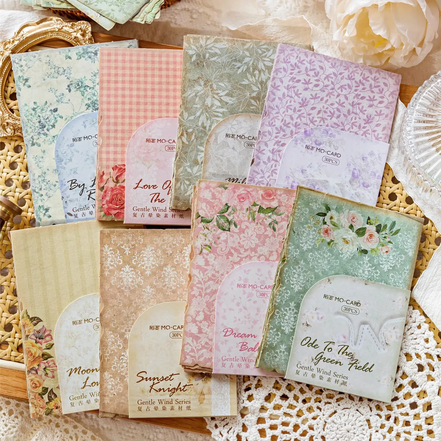 Pattern Printed Vintage Attractive Antique Old Looking Background Craft Papers for Scrapbooking DIY Card Making Decoration