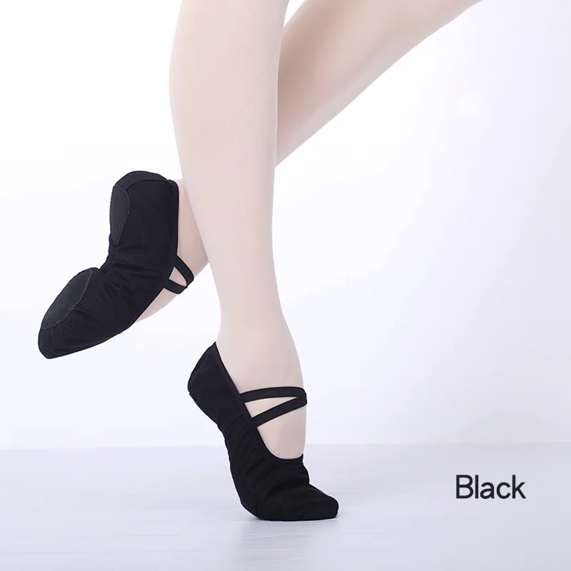 Cheapest Fleshpink Stretch ballet dance shoes split sole ballerina Slippers Gymnastic flat dancing shoes for girls