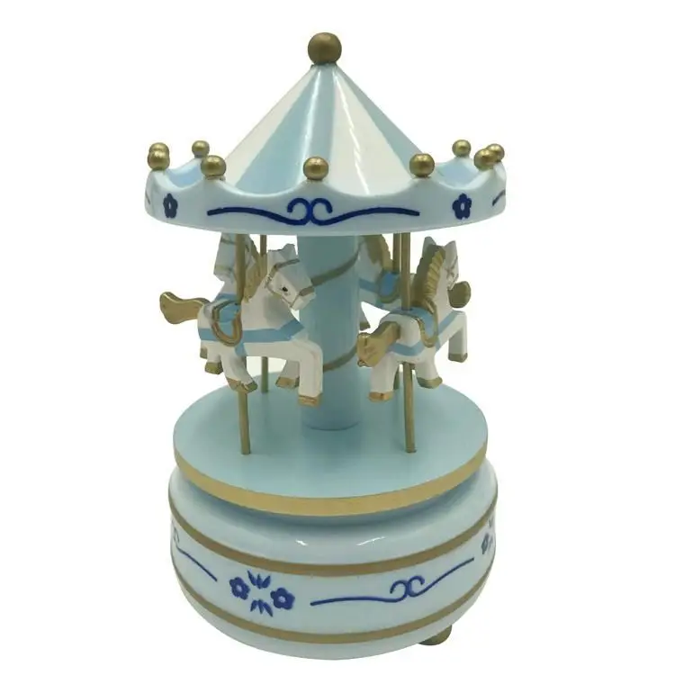 Sweety Pink Carousel Antique Music Box