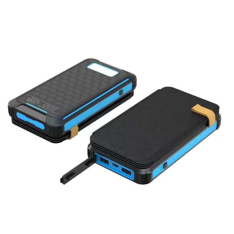 Outdoor Waterproof 25000mah Folding Solar Panels Portable Solar Charger Power bank with LED Light