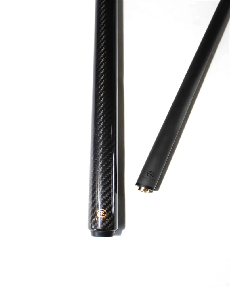 Okhealing Carbon Fiber Pool Cue Shaft and Butt for Billiards with 12.4mm Pigskin Tip Uniloc Joint