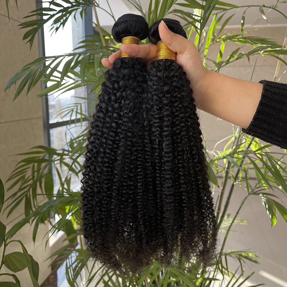 Недорогой большой запас один кусок Прямая поставка 100% пучок человеческих волос Бесплатная индивидуальная 22 дюйма афро кудрявые волосы упаковка для наращивания