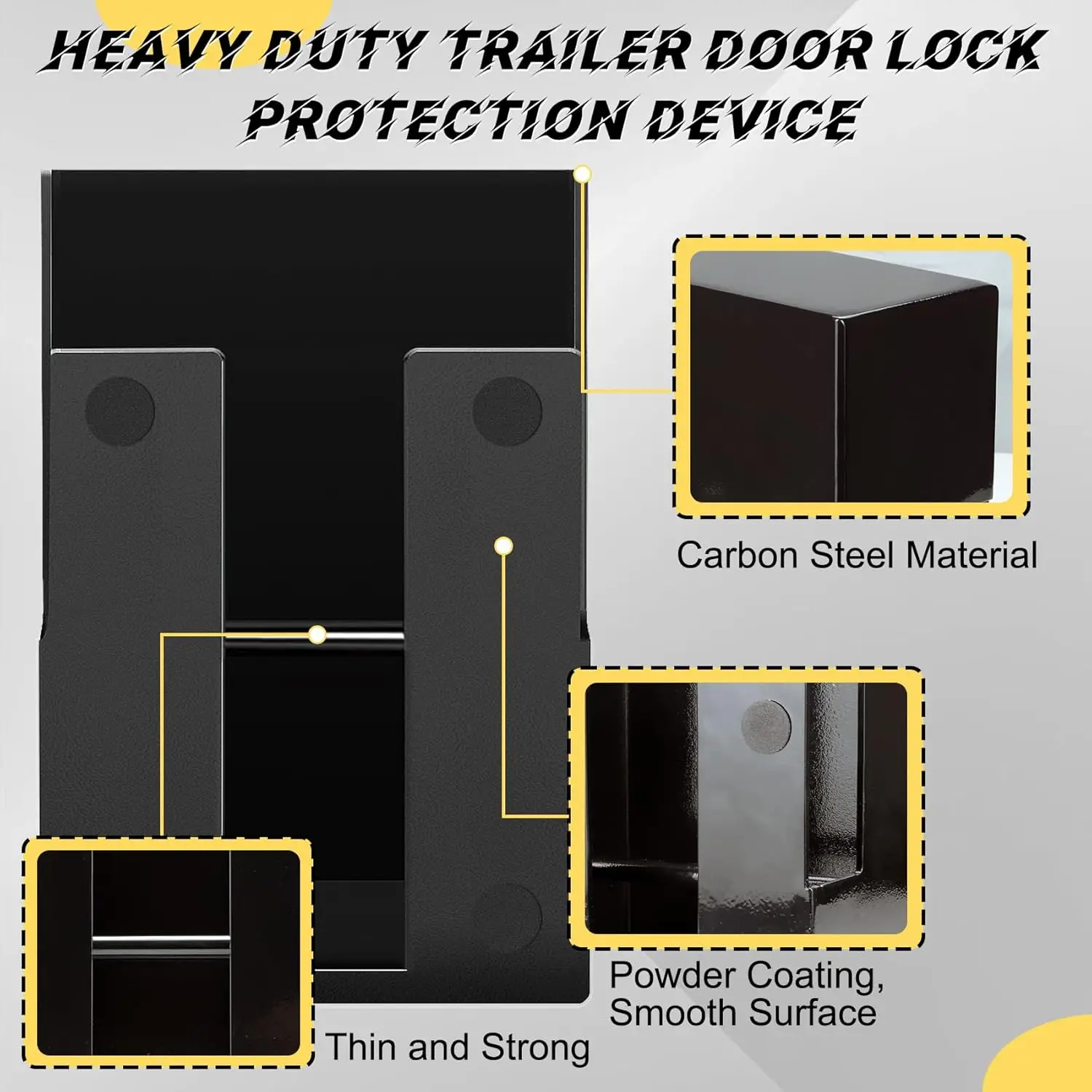 Heavy Duty Trailer Door Lock Protection Device Designed for Trailer Door Lock Protection Cam Bar Door Lock Protection Device