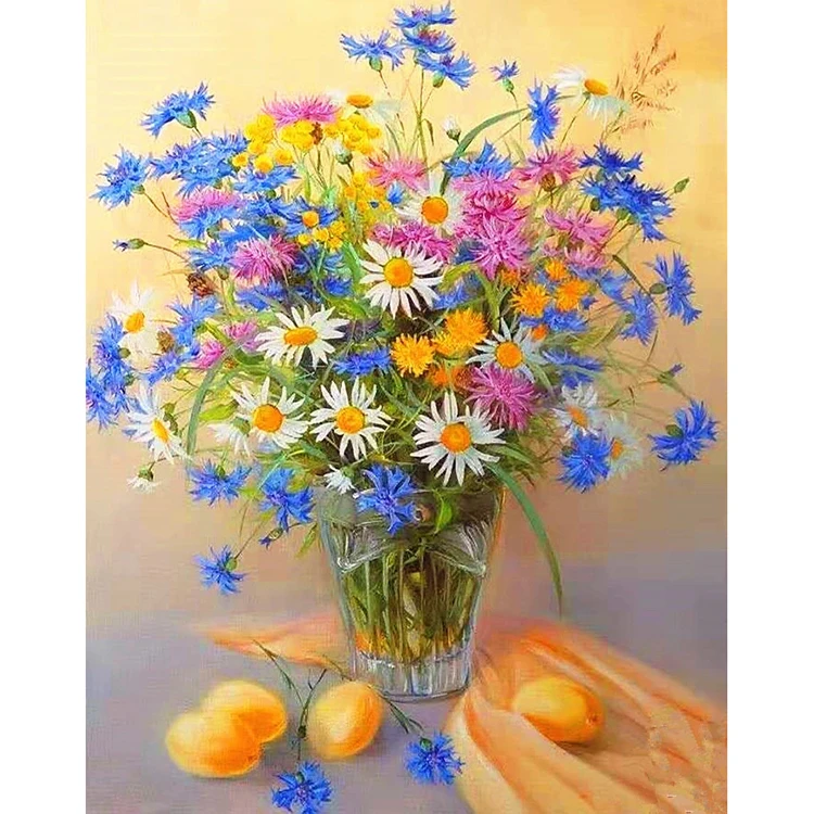 
Wholesale Impressionist Still Life Flower Acrylic Paint DIY Painting by Number 