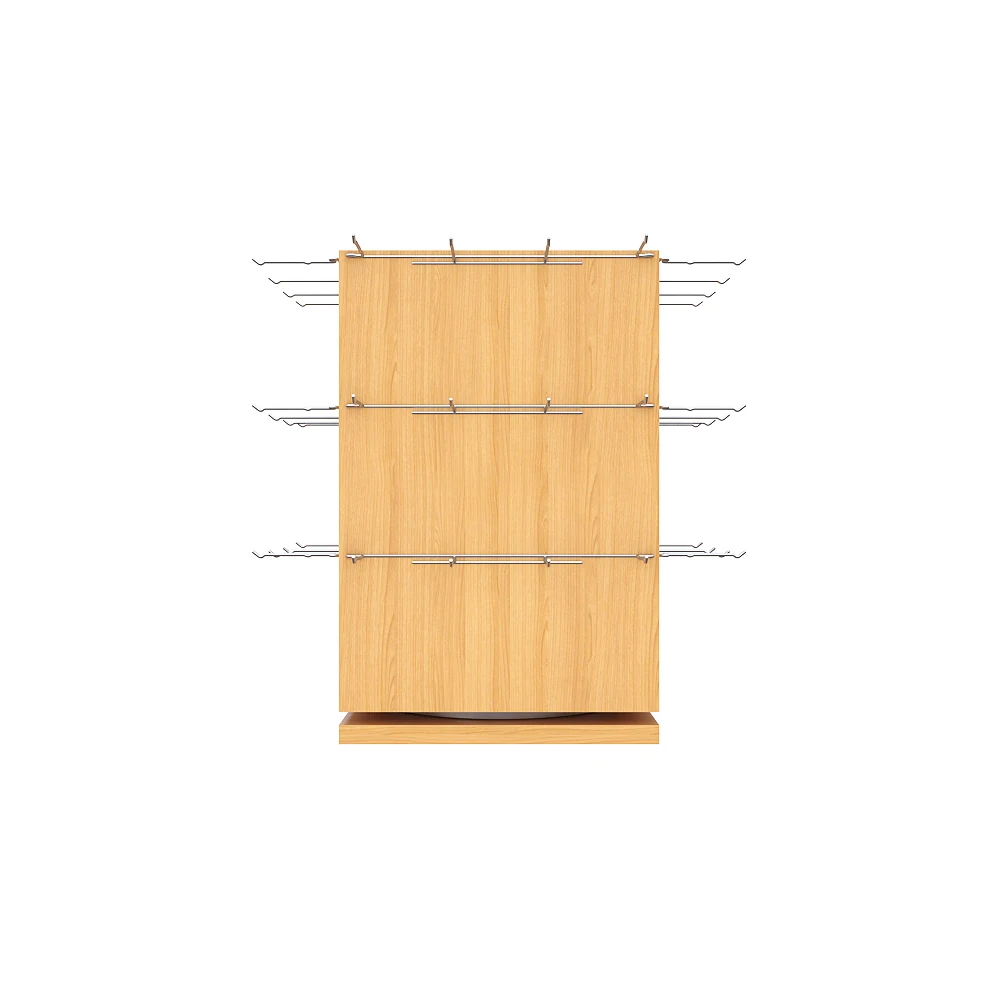 Rotating earring store fixtures iron wire wood counter turntable 360 degree card jewelry display stand