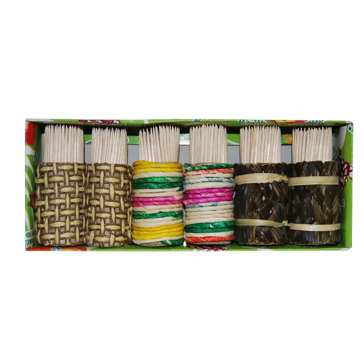 Chinese Supplier Art And Crafts Bamboo Dental Straw Barrel Toothpicks