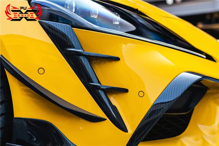 4 PCS Carbon Fiber Front canards Front Bumper vents DP Style For Toyot Supra A90 A91 Mk5