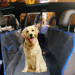 Custom Logo Luxury High Quality Pet Back Seat Protector Waterproof Oxford Black Dog Car Seat Cover For Car Rear Back Seat