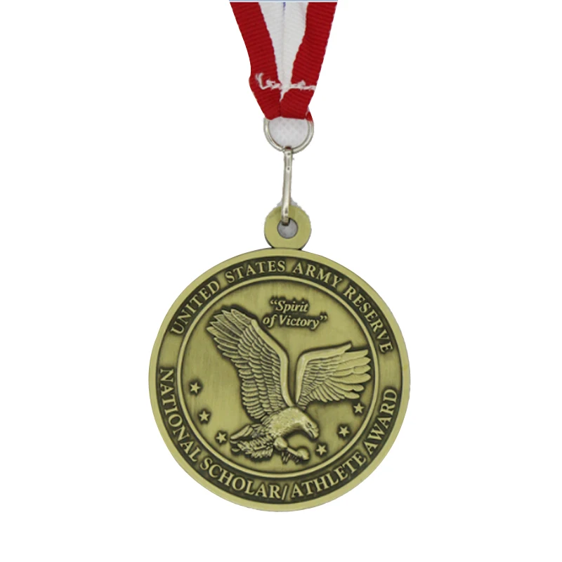 Sports Award US American Honor Marathon Finisher Skating Custom Medals With Ribbon