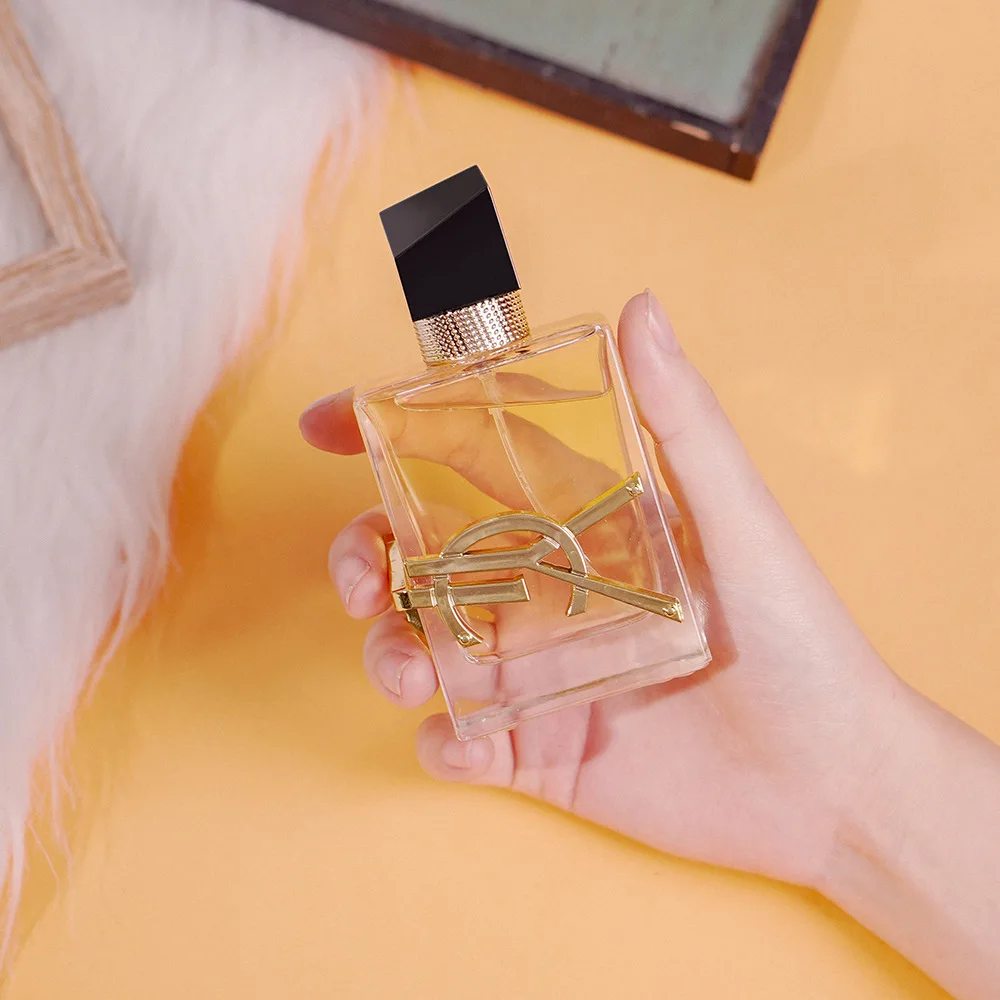 50ml square transparent high-end letter portable spray type subpackage perfume bottle