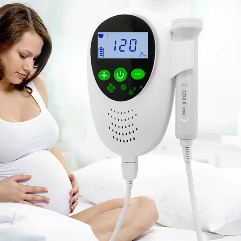 reusable baby heart rate monitor for pregnant women with lcd display