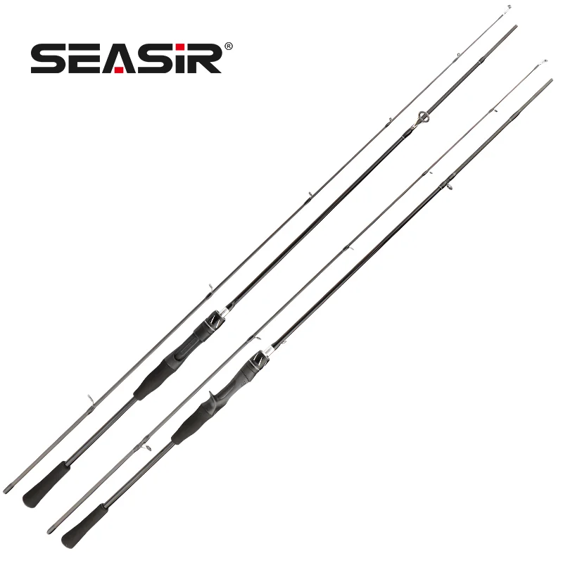 SEASIR Fishing Rod Black Warrior Carbon Fiber M/L Spinning Lure Fishing Rod Saltwater Custom Casting Fishing Blank Rod Tackle