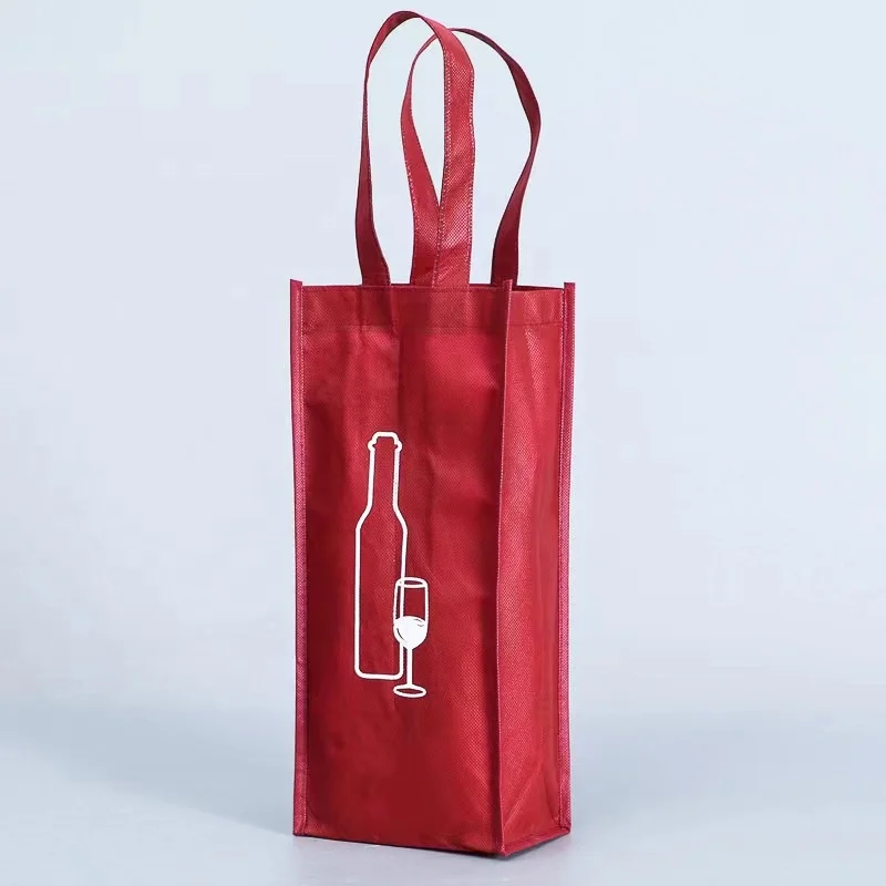 Customized Non Woven Two Cups Bottle Wine Bag with Logo Printing