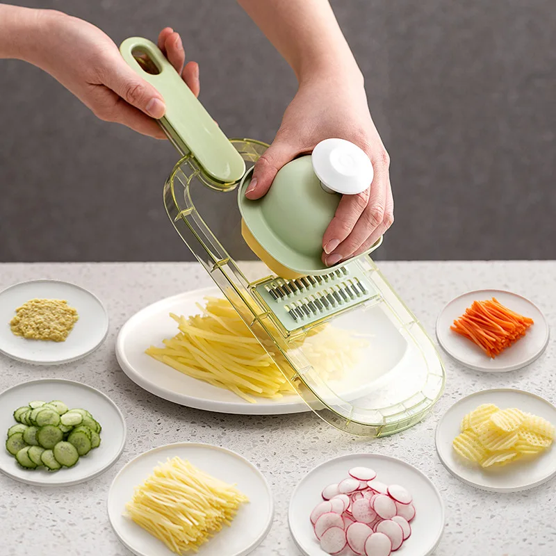 Vegetable Slicer Set Professional Mandoline Chopper Slicing Cutter with Hand Protector Design Multi Slicer Peeler Carrot 6 in 1