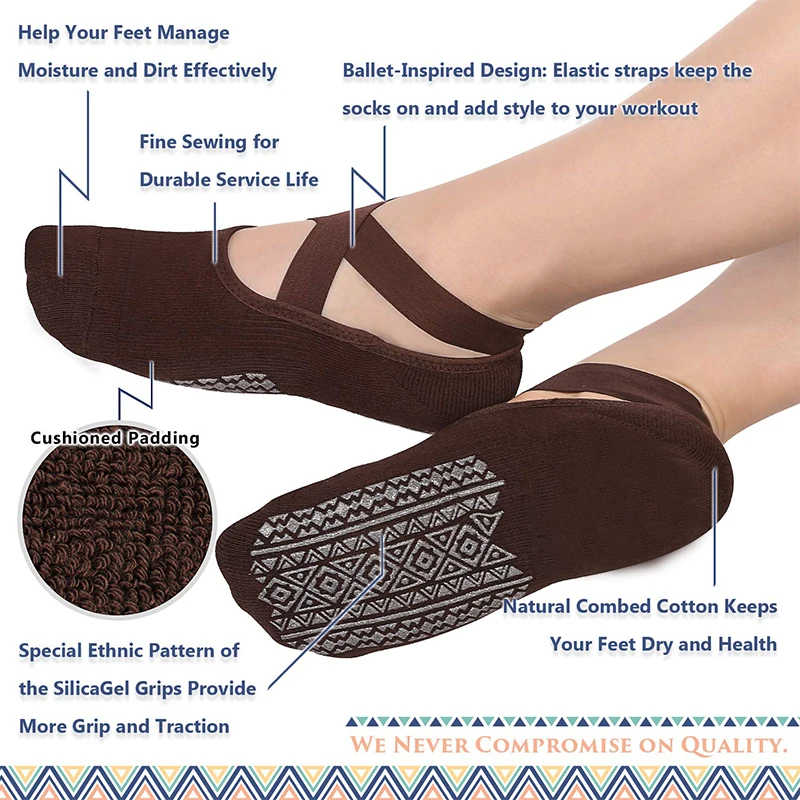 XR-0050 Unique Fashion Sports Non Slip Five Finger Yoga Socks