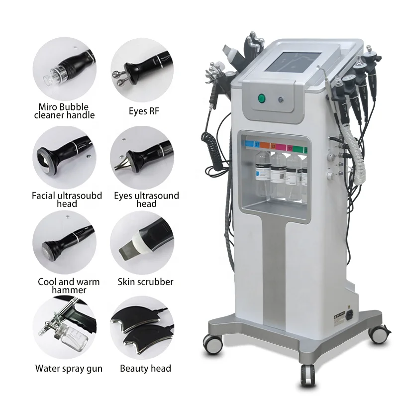 8 In1 Hydro Dermabrasion Facial Machine Diamond Skin Care Face Cleaning Hydro Microdermabrasion Facial Beauty Instrument