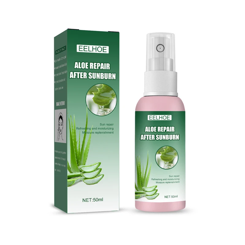 OEM ODM Natural Aloe Vera Skin Care Serum 35ml Soin De Visag Sunburn Repair Essence Skin Care Moisturizing Anti aging Face Serum