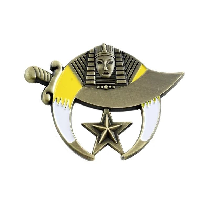Shriners aeaonms noble O.E.S. order of eastern star mason masonic auto car emblem Medal