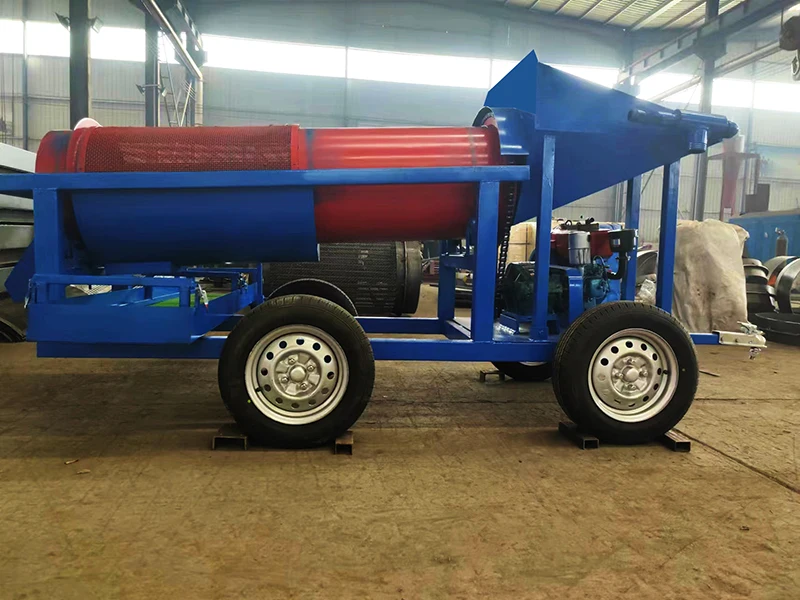 Gold mining trommel 10-20 tons per hour portable river alluvial gold 5 tons small scale gold processing plant