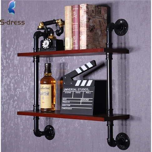Rock bottom price antique industrial steel peipe racks Diy shelves for decoration and storage.
