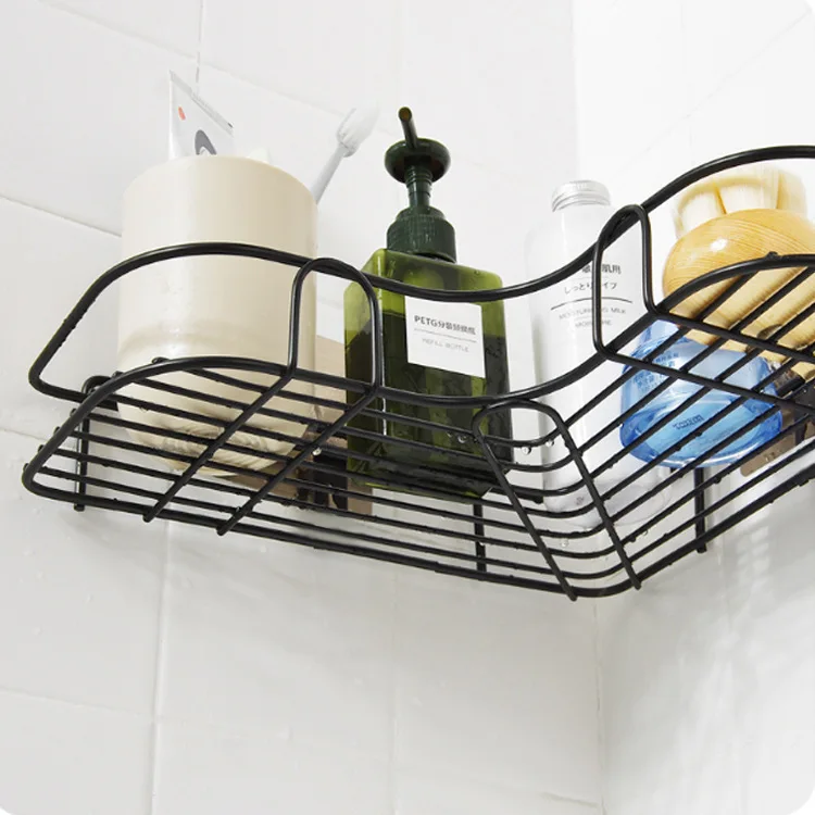 Superior not drilling over washing machine storage triangle iron shelves& racks bathroom corner shelf