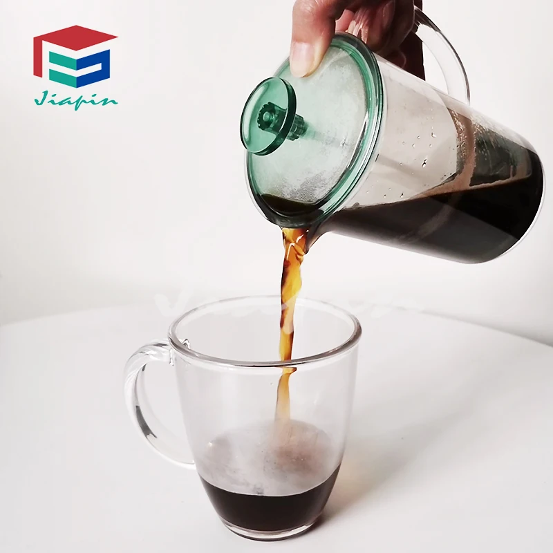 Plastic Filter Black Cafe Tea Maker Prensa French Press Coffee Maker Hot 600ml milk pitcher with lid for camping