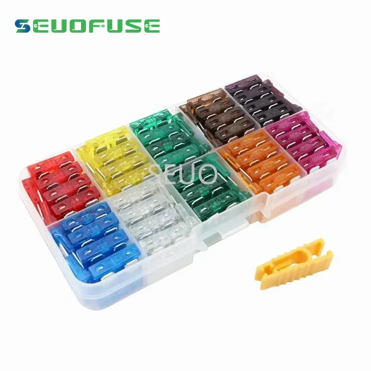Hot selling 100pcs 2A-40A Standard Car fuse Auto Car fuse box Car Blade Fuses Assortment Kit