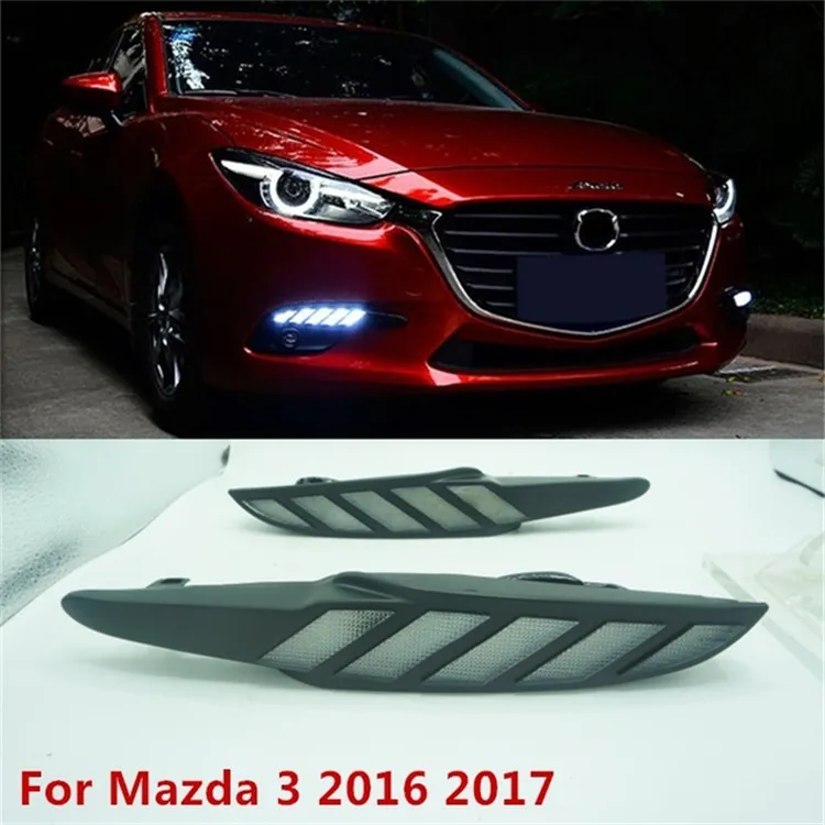 
Front bar light for Mazda Axela 3 2017-2019 Foglamp for mazda 3 axela 2017 Daytime running light for Mazda 3 Axela 2018 DRL 