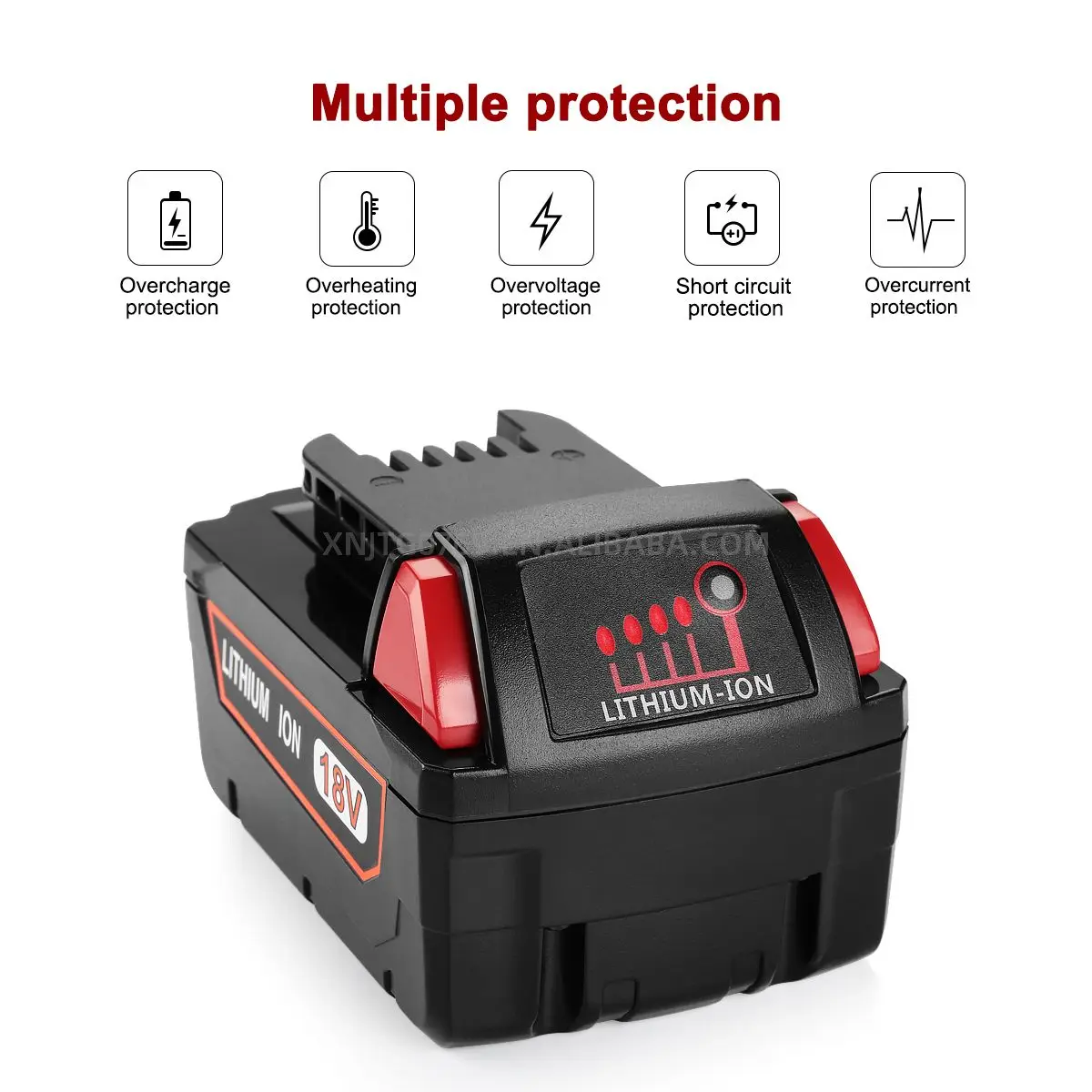 For Milwaukee 18V 3.0Ah Li-ion battery Rechargeable C18B Li18 M 18B XC Power tool battery for Milwaukee battery