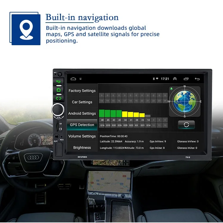 2019 New Product Android 7918C Android Car Radio 8.1 System 7 Inch GPS Navigation With WIFI Bt Car Dvd Player