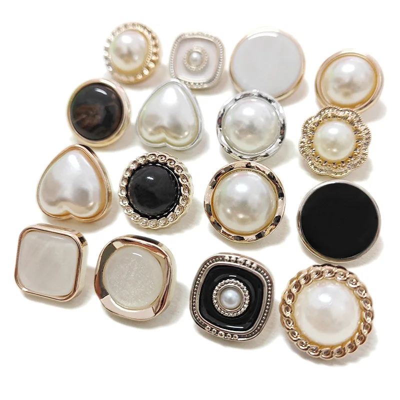 Classical Vintage Luxury Sewing Plastic Coat Custom Brand Buttons Pearl Shank Button For Coat