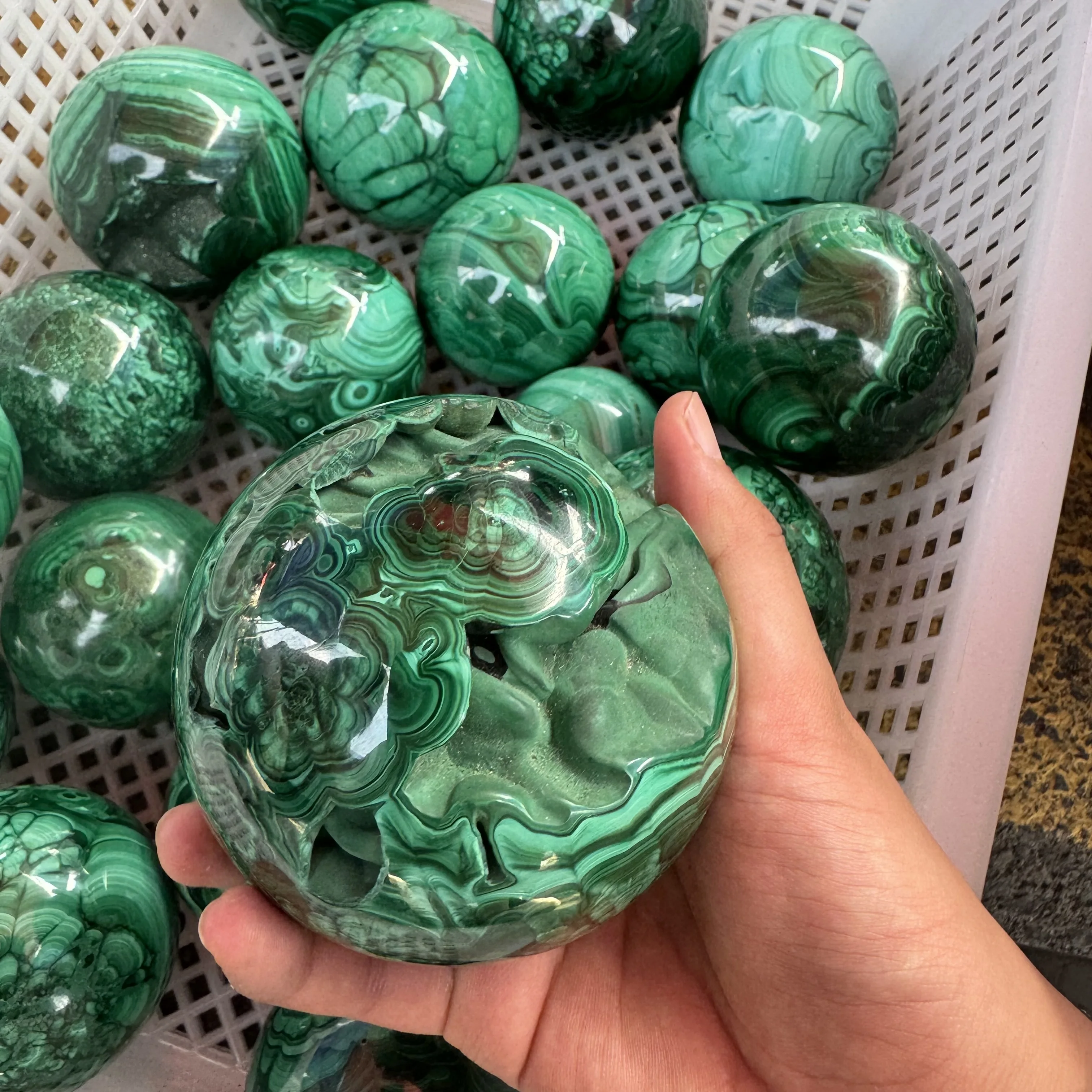 high quality natural malachite  ball natural crystal ball natural  malachite