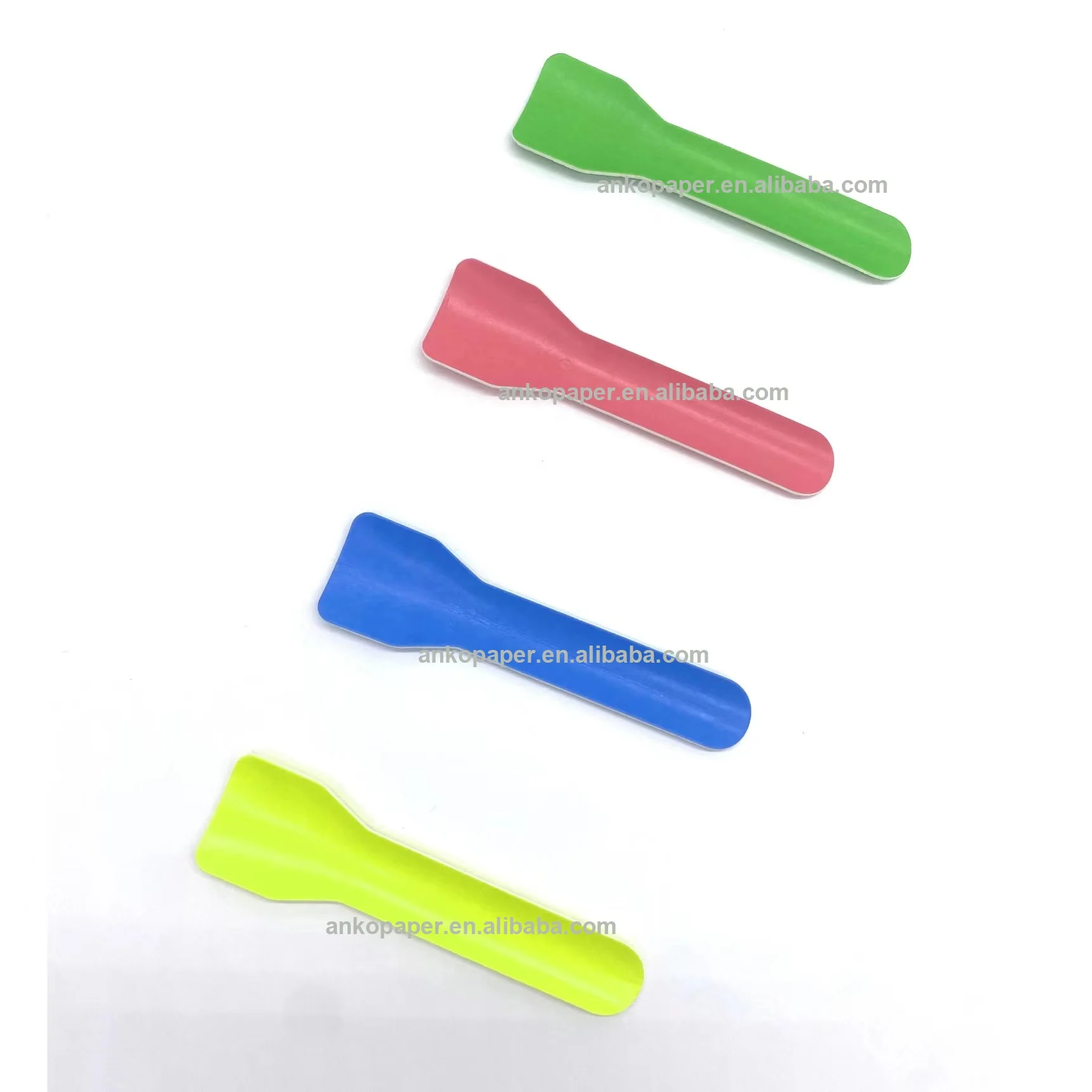 100% Biodegradable Disposable Mini Eco-Friendly Paper Spoon Cutlery Ice Cream Spoon Yogurt and Dessert Gelato Paper Spoon