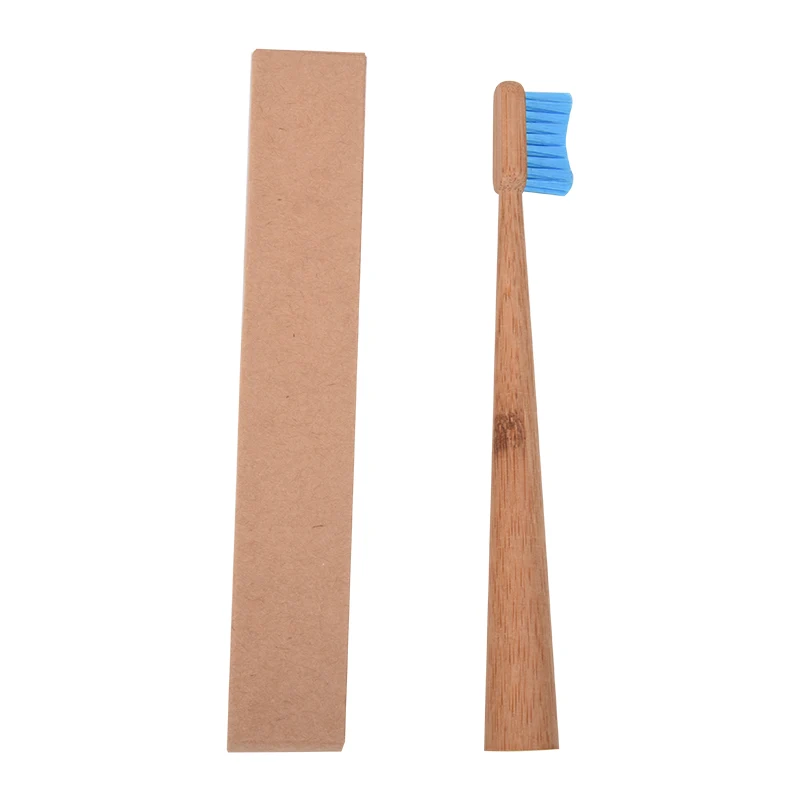 Wooden Handle Bathroom Natural Charcoal Wood Biodegradable Kids Size Travel Bamboo Toothbrush With CE