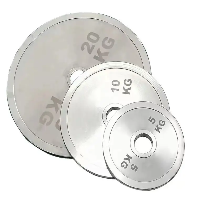 0.25 25 155Kg Gym Weight Lifting Workout Pure Steel Plating Powerlifting Weight Steel Plates Electroplated Steel Barbell Plate