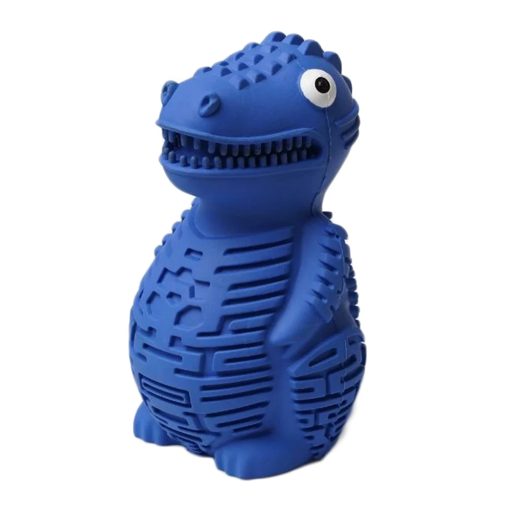 Amazon Top Seller Hoopet Natural Rubber Chew Food Dispensing Dog Toy Crocodile