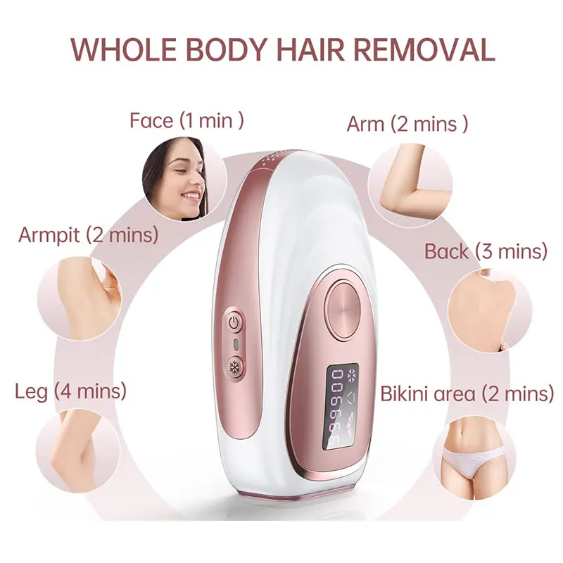 Mini Portable Electric Epilator Hair Remover IPL Laser Permanent Hair Removal