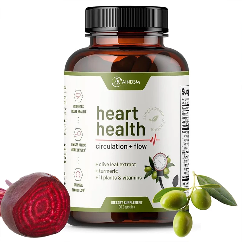 Factory Sale Beet Root Olive Leaf Promotes Heart Health Capsule Vegan Black Pepper Boost Nitric Oxide Levels Beet Root Capsules