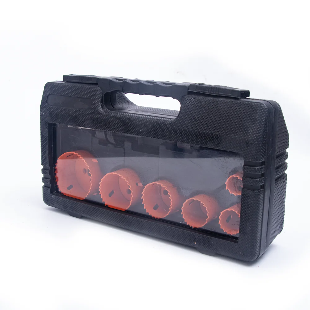 Hot Sale Masonry Tools HSS Core Drill Bit 9pcs Bi-Metal Hole Saw Set