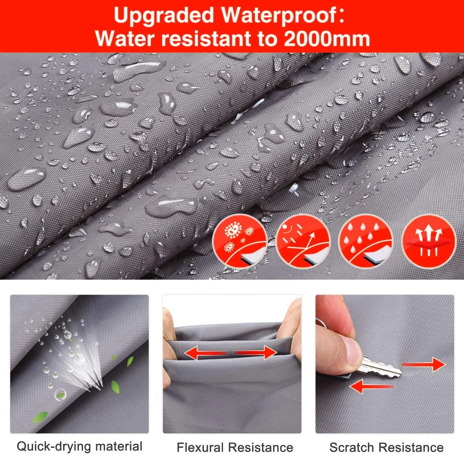 Прочная водонепроницаемая Складная крышка из ткани Оксфорд для туристического прицепа, складной чехол для кемпера, водонепроницаемая крышка для автофургона вмещает до 60 дюймов x 36 дюймов x 5 дюймов