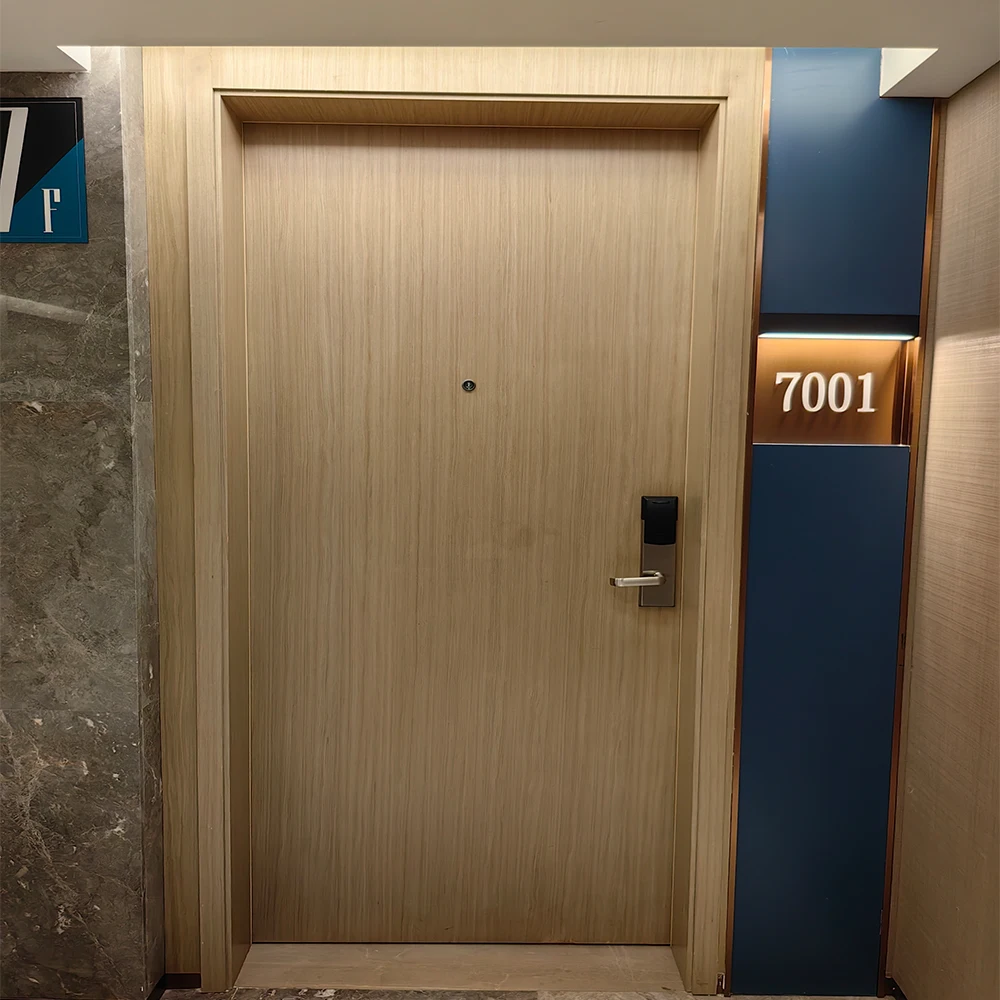 Wooden Fire Rated Door 20 mins to 90 mins Fire Rated Fire Resistant Wood Doors Surface Treatment Customized