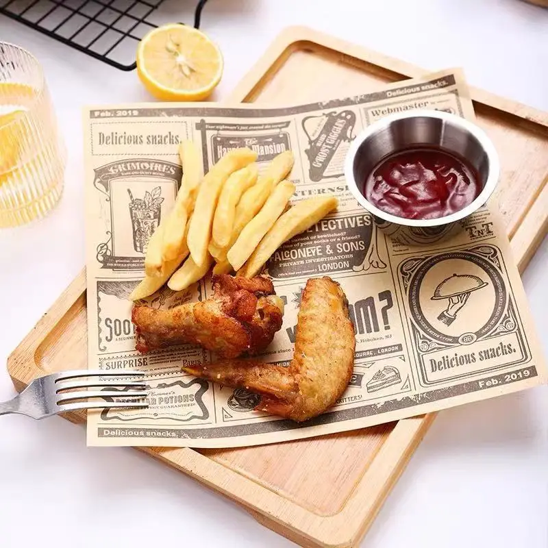 Customized printed wax paper grease proof sandwich wrapping paper