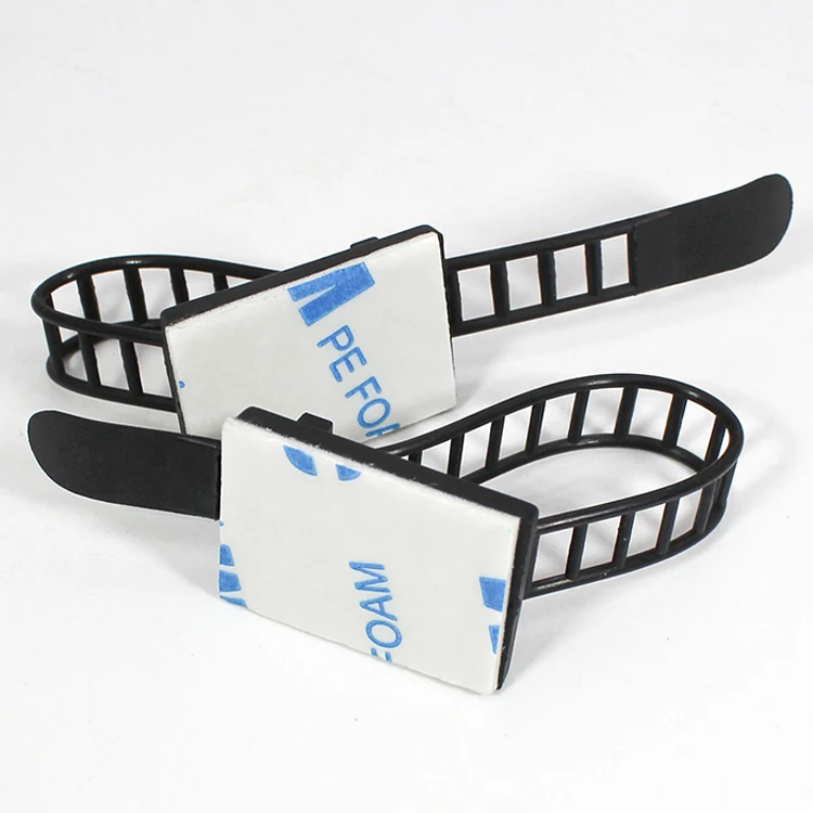 100PCS 3M Self adhesive adjustable buckle type cable fixing seat cable clips wire harness clamp 100PCS Wholesale
